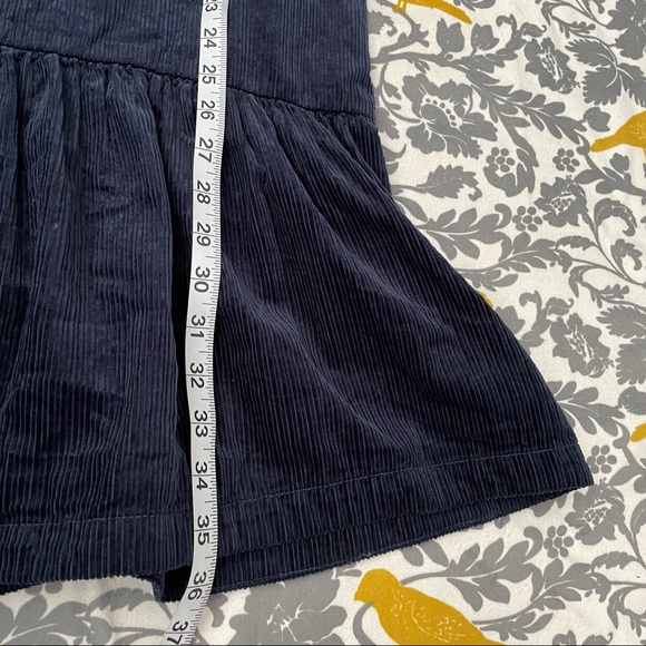 Anthropologie Maeve Navy Tessa Corduroy Flounce Dress EUC Size 2 - Picture 3 of 6